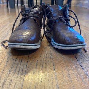 Boys Brown Leather Steve Madden Shoes